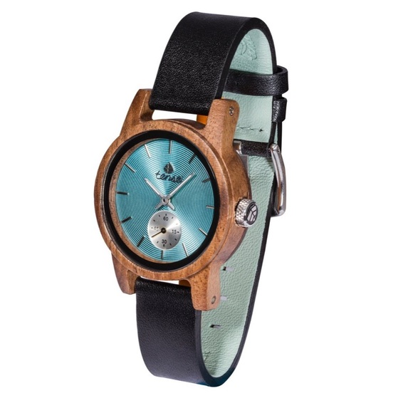 Tense Walnut Watch & Wood Box NIB Leather NWT - Picture 2 of 13